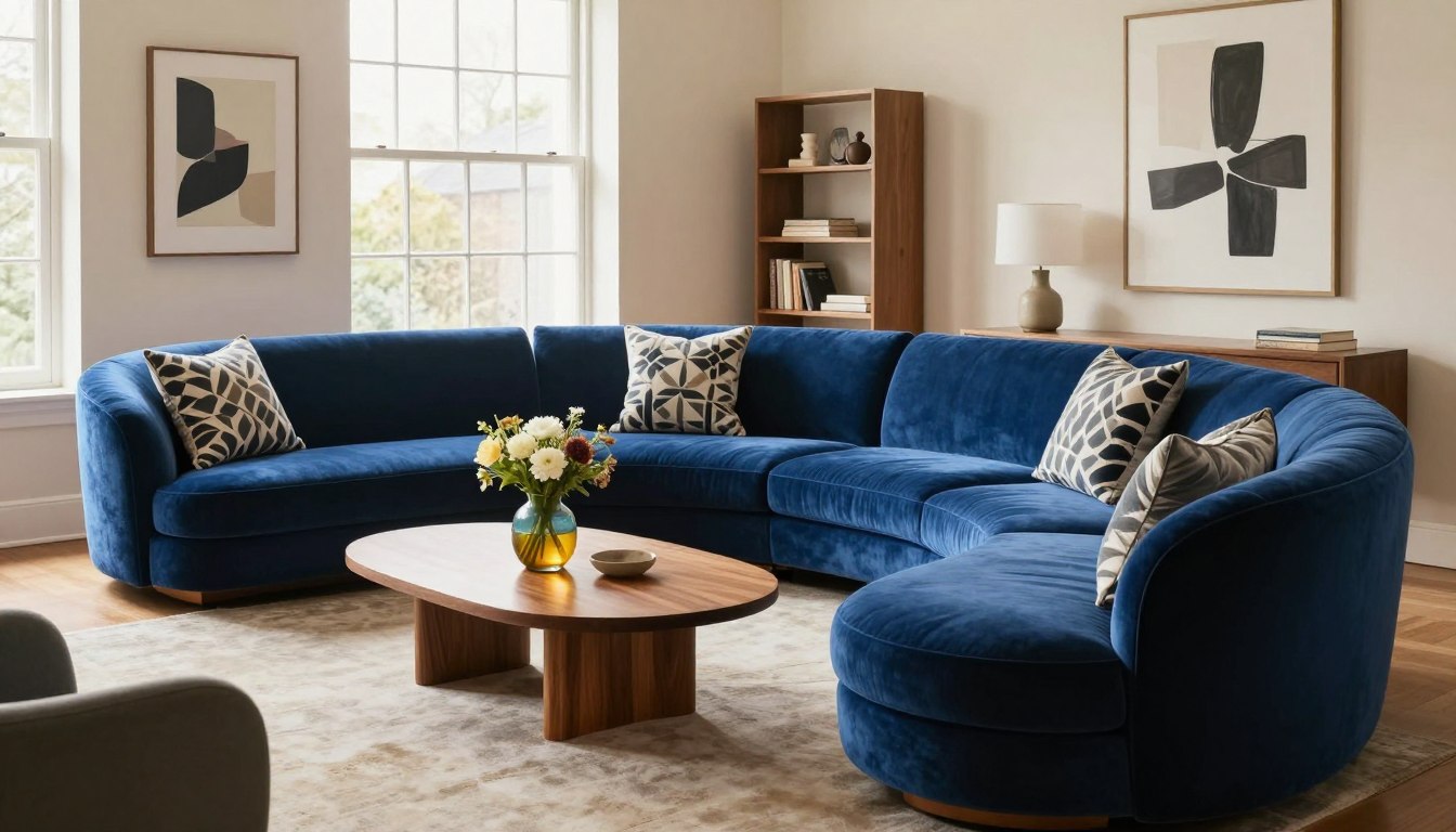 Quando vale a pena e como combinar um sofá curvo