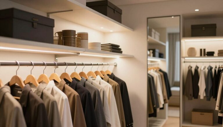 Iluminação no closet: como evitar sombras
