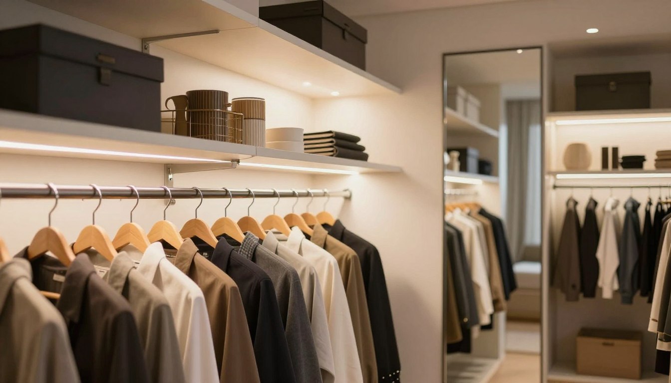Iluminação no closet: como evitar sombras