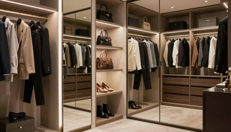 Portas espelhadas no closet: prós e contras