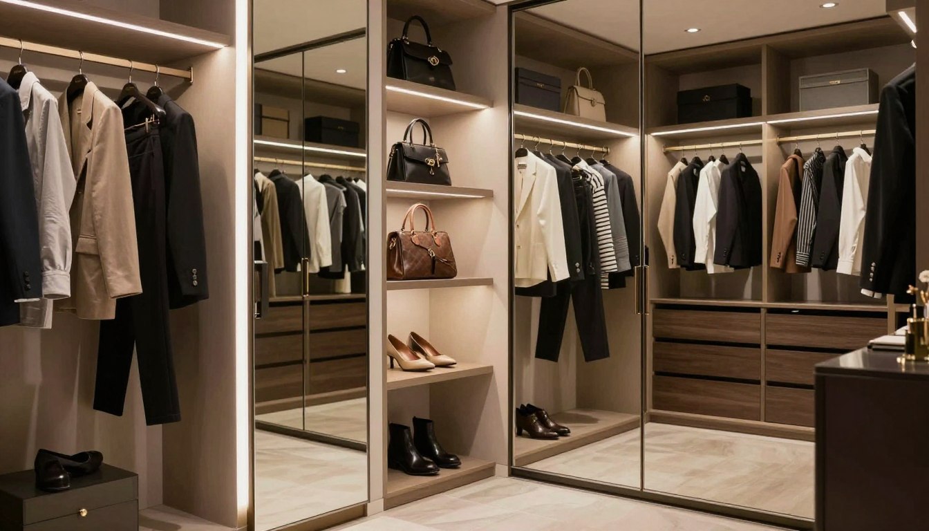 Portas espelhadas no closet: prós e contras